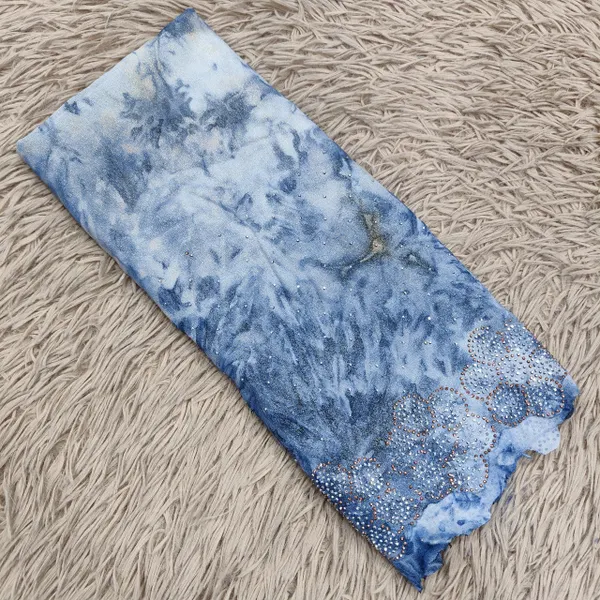 Premium Shimmer Chiffon Hijab with Siroski Stone Work | HJ14